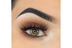 FreshTone Lentilles De Contact De Couleur Pure Hazel 3Tons Avizor Solution Multifonctions Pour Lentilles 10ML Kit De Rangement Couleur Aléatoire Boitier Pince et applicateur Offert 12 Mois sans correction