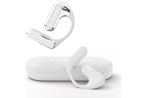 BADENBURG EarStereo 1 Open Ear Kabellose Kopfhörer, Bluetooth Earbuds, 60h Spielzeit, 15.4mm Bio-Fiber Treibern mit SoundPlus Algorithmus, ENC Rauschunterdrückung, Büro/Fitness/Freizeit(Weiß)