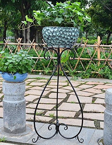 RZM flower pot shelf European Style Iron Flower Rack Floor Type Flower Pot Frame Balcony Living Room Spider Plants Bonsai Frame Flower Rack plant stand ( Color : B , Size : II )