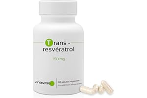 ANASTORE Trans-Resvératrol * 60 capsules végétales * Antioxydant avec forte capacité d’absorption * Anti-vieillissement + Santé Cardiovasculaire + Neuroprotecteur *
