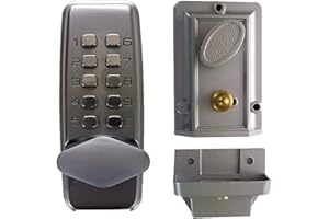 DIGITECK Outdoor Weatherproof Heavy Duty Mechanical Push Button Door Code Lock HMO Flats Landlords Apartments Schools - No keys needed!