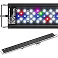 SEAOURA Led Aquarium Light for Plants-Full Spectrum Fish Tank Light with Timer Auto On/Off, Adjustable Brightness, White Blue Red Green Pink LEDs with Extendable Brackets for Freshwater (91-106cm)