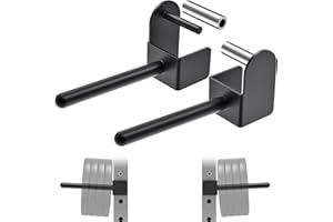 Kipika 2x2 & 3x3 Power Rack Plate Holder - Stores Standard & Olympic Plates - Compatible with Standard 1-inch & Olympic 2-inch Weight Plates - Set of 2