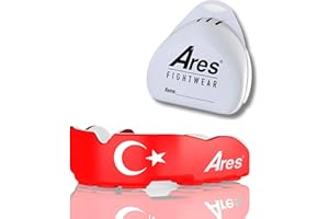 ‎ARES FIGHTWEAR Ares Fightwear® Slim Fit Mouth Guard Boxes with Storage Box for Martial Arts, MMA & Athletes I Maximum Mouth Protection Thanks to Optimal Fit I Professional Mouthguard for Men and Women