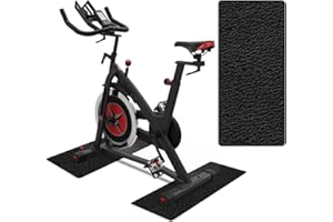 GOHYTAL Tappetino antiscivolo per attrezzi da fitness 6 mm di spessore, tappetino antiurto per tapis roulant, cyclette, crosstrainer, 28 x 70 cm, materiale PVC per un'efficace riduzione del rumore e delle