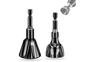 CVASNF 2 Stück Fasenwerkzeug Externes, Stahl Sechskantschaft Entgraten Fasenwerkzeug 3-20mm 5-25mm Abnehmbar Entgratwerkzeug Entgrater Metall mit Spanabfuhrlöchern für Kupfer Messing Holz