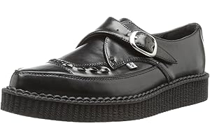 T.U.K. Chaussures Creepers Unisexes en Cuir à Boucle Pointue
