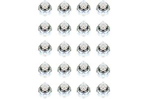 ADWIKOSO 20Pack 30mm Pendentif en Forme de Boule de Cristal Prisme en Verre à Suspendre Feng Shui Attrape-Soleil, décoration de fenêtre de Mariage, Maison (30 mm, 20)