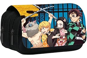 JXBBAAC Demonn Trousses à Crayons, Anime Sac de Papeterie Étui à Crayons, Étudiants Grande Capacité Sacs de Papeterie Trousse pour Adapté Garçons, Filles-B