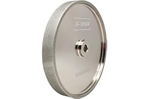 UF-SHARP CBN Schleifscheibe 200mm 180 Körnung, 25mm breit, 15.875mm(5/8 inch）Dorn geeignet für alle Arten von 8 Zoll Tischschleifern (Körnung 180)