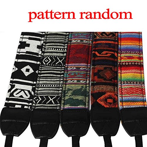 Sangles pour Appareils Photo Camera cou Bandouli  re pour Nikon Canon Panasonic Sony DSLR  Couleurs au Hasard 