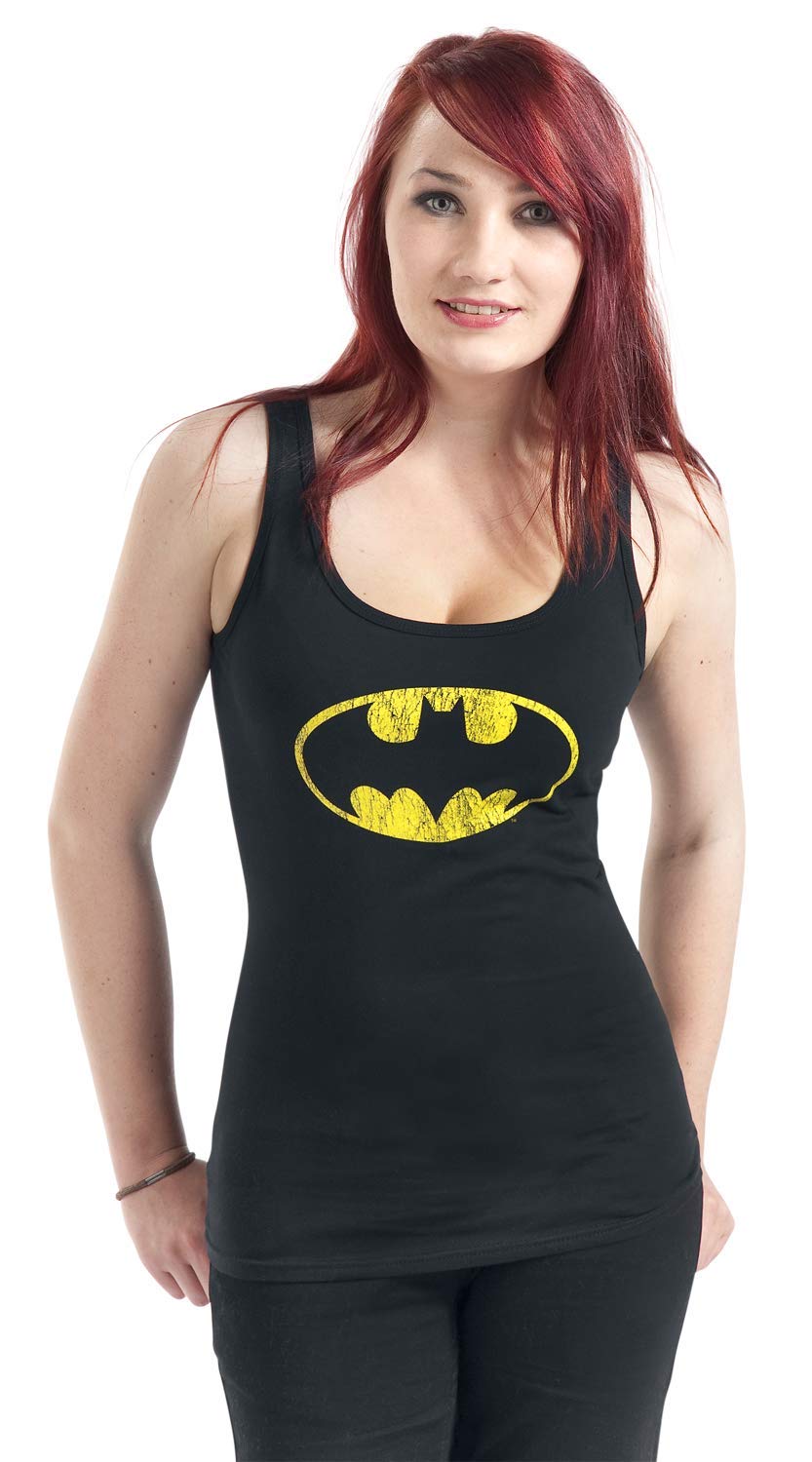 Batman-Vintage-Logo-Top-schwarz