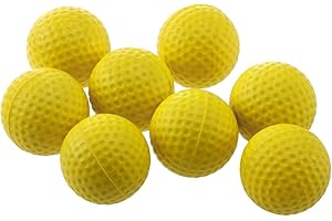 IPHUNGO WINOMO 18PCS Practice Golf Balls Soft Dimpled Elastic Indoor Outdoor Training Soft Foam Golf Balls (Yellow)