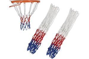 Roysmart Profi Basketballnetz, 2 Stück Basketball Ersatznetz, Dauerhaft und Alle Wetter Ballnetz Für Standard Größe BasketballKorb, Netz für Basketballkorb Outdoor und Indoor