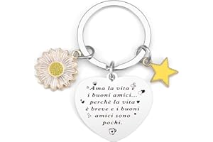 KTIAVO Regalo Amica Portachiavi Amica Regalo Migliore Amica Regalo per Amica Idee Regalo Amica Regalo Amica Speciale Girasole Regalo Amicizia Regalo per Migliore Amica Regalo Migliore Amico Regali Divertenti