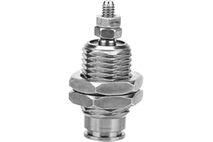 HYUDUO Cilindro Pneumaitc, mini cilindro pneumatico, 6/10 / 15mm alesaggio 5/10 / 15mm corsa, 0,2/0,15~0,7MPA, filettatura maschio a semplice effetto per uso industriale(CJPB10*15)