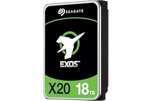 Seagate Exos X20, 18 TB, 3,5-calowy SATA 6 Gb/s, 7200 obr./min, 2,5 mln MTBF, 512e i 4Kn FastFormat, dysk twardy o niskich opóźnieniach z ulepszoną pamięcią podręczną (ST18000NM003D)