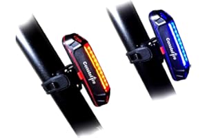 CONSTEFIRE Luz Trasera para Bicicleta Recargable USB, 2 Pack luz Bicicleta Trasera,Impermeable,Advertencia,(5 Modos,2Color in 1,) Muy Luminoso y Fácil de Instalar Luces Rojas Máxima Seguridad Ciclismo (TY.1)