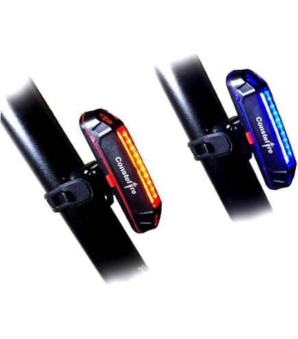 WASAGA Lumière Vélo Arrière LED USB Rechargeable - Étanche Multifonction 5 Modes