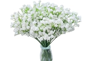 Bodosac 24 szt. Gypsophila sztuczne kwiaty dziecko oddech prawdziwy dotyk sztuczny kwiat na wesele dekoracja kwiaty sztuczne DIY dom ogród