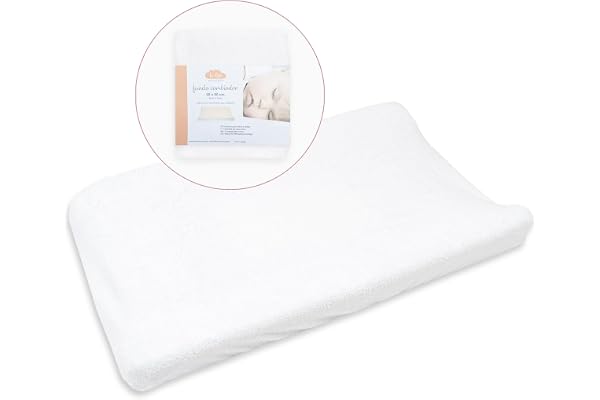 Ti TIN | Drap Housse pour Matelas ou Table à Langer pour Bébé, 50x80 cm | Draps housse Doux, Absorbant, Confortable et Réglable - 100% Microfibre - Couleur Unie Blanc - 200 gr/m²