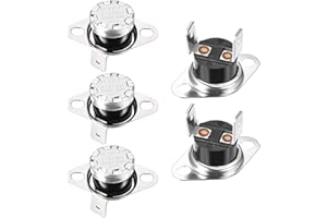 sourcing map KSD301 Thermostat 80°C/176°F 10A N.C Adjust Snap Disc Temperature Switch for Microwave,Oven,Coffee Maker 2pcs,Bakelite Material