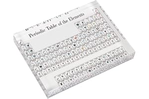 ZONJIE Periodic Table Display with Elements Chemistry Periodic Table Element Table Display For Students Teachers Chemists gift(No real elements)