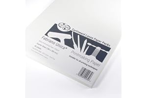 Fabriano UNICA Printmaking Paper 250gsm 15"x11" 40 Sheets Curtisward Offer Pack. Etching, Woodcut, Linocut, Lithography, Silkscreen, Drawing