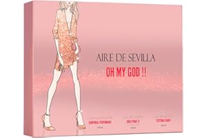 INSTITUTO ESPAÑOL Aire de Sevilla Oh My God - Set Perfume Mujer - Eau de Toilette 150 ML, Crema Perfumada 150 ML y Gel Exfoliante 150 ML
