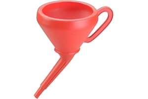 hünersdorff 955200 Universaltrichter 205mm mit Griff, Spritzschutz & Sieb, rot, HD-PE, made in Germany