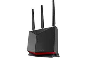 ASUS RT-BE86U - Router WiFi 7 BE6800 de Doble Banda, Compatible con 4096-QAM, Funcionamiento multienlace (MLO), detección AI WAN, AiMesh, Seguridad de Red y Funciones VPN, Guest Network Pro