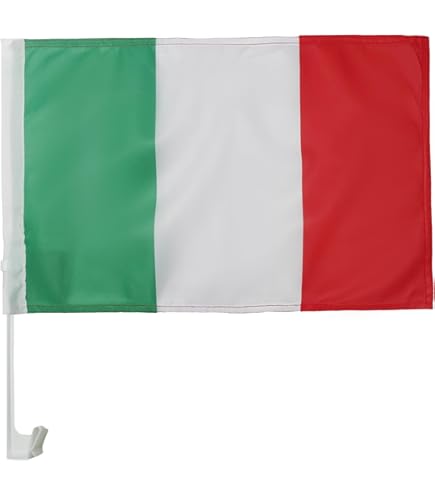 Bandierina Auto Italia - Gagliardetto 15x10 Cm, Doppia Faccia, Per Auto O Eventi - Foto 10