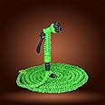 ECARES® Magic Hose, Flexible Garden Hose, 3 Time Expandable, 7 Function Spray Gun, No Kink, No Twist, Light Weight, Retractable Hose, Watering Kit, for Garden, Patio, Car Washing. (Pack-1, 50 Ft)