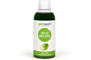 winwinCLEAN® Raumluftdeo 'green APPLE' I Luftreinigungs-Konzentrat I Für Luftreiniger, AIR Purifier & Raumluftreiniger mit Wasserfilter I Entfernt Pollen, Staub, Tierhaare, Schimmel, etc I 0,5L