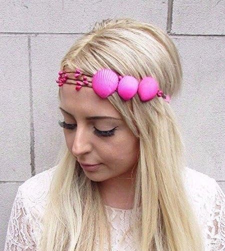 Starcrossed Boutique Hot Pink Real Starfish Sea Shell Headband Headpiece Mermaid Halloween Ariel 3928