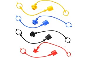 4 par hydrauliska dammkåpor 1/2 tum, gummiskydd för hydraulik snabbkoppling för hydraulslang, grävmaskin och traktor