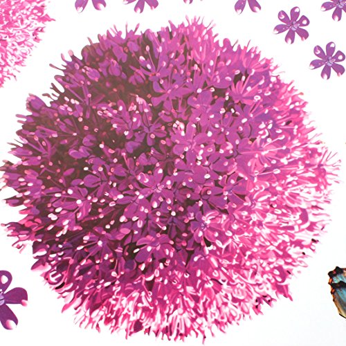 Zuhause Raum Lila Blumenmuster Wandtattoo Wandgemälde DIY Aufkleber Deko - 2
