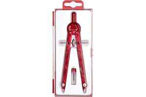 Alco-Albert 1355 – 12 Compasso con ruota dentata di guida, lunghezza 165 mm, rosso