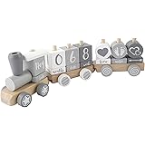 Kindsgut Petit Train En Bois Et Cubes De Construction Jouet En Bois Bebe Les Animaux Du Zoo Rayures Amazon Fr Jeux Et Jouets