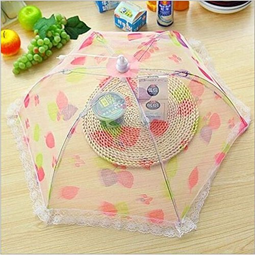 wjkuku Creative Home Innendekoration Lace Print Utility Gaze Faltbarer Regenschirm Abdeckhaube Mehrzweck Küche Supplies