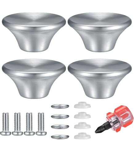 Lot De 4 Boutons De Remplacement Pour Couvercles De Casserole M5 - Dimensions 75 X 45 Mm | Poignées Universelles Pour Ustensiles De Cuisine - 3