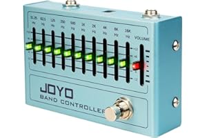 JOYO EQ Pedal 10 Band Equalizer (31.25Hz-16kHz) for Electric Guitar & Bass Including 4-string/ 5-string / 6-string/ 7-string Guitars (R-12)