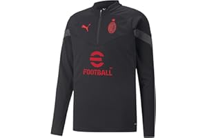 AC Milan 767568 Training 1/4 Zip Top Jacket Men's Black-Asphalt M
