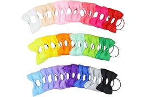 LZKHEH Set 40 Elastici Colorati con Fiocchi per Capelli Bambina, Accessori Perfetti per Coda di Cavallo, per Neonate, Bambine e Ragazze