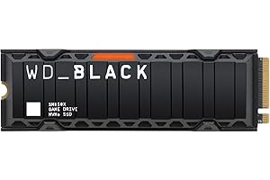 WD-Black SN850X 2TB M.2 2280 PCIe Gen4 NVMe SSD Almacenamiento con un disipador para Juegos hasta 7300 MB/s