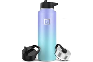 IRON °FLASK Iron Flask Sports Water Bottle - 40 Oz, 3 Lids (Straw Lid), Leak Proof, Vacuum Insulated Stainless Steel, Double Walled, Thermo Mug, Metal Canteen