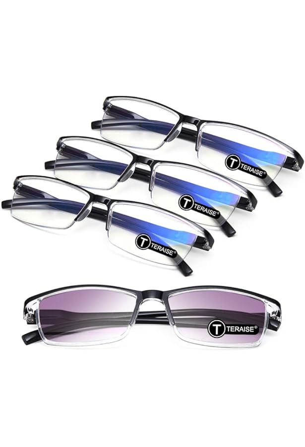 Anti-Blaulicht-blockieren Randlose Lesebrille Für Damen Und Herren, Quadratisch, Rahmenlos, Presbyopie-Brille, Dioptrien +1,0 1,5 2, 2,5 3, 3,5 4,0