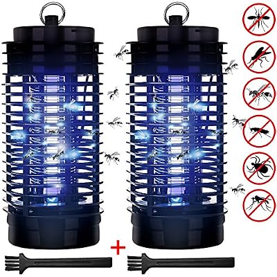 Deuba 2x Piège anti-moustique Lampe UV Protection anti-insectes Mouches Moustiques