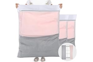 Angooni 3 Stück Wäschenetz Groß XXXL - 60 x 80 cm 90 x 110 cm Wäschesack, Wäschenetz für Waschmaschine, Wäschebeutel mit Verbesserte Reißverschluß für Vorhänge, Bettwäsche, Daunenjacken, Wolldeck