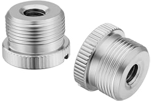 JOMLEY 5/8"-27 Male to 1/4"-20 Female Screw Thread Adapter for Camera Monitor - 2 Pack